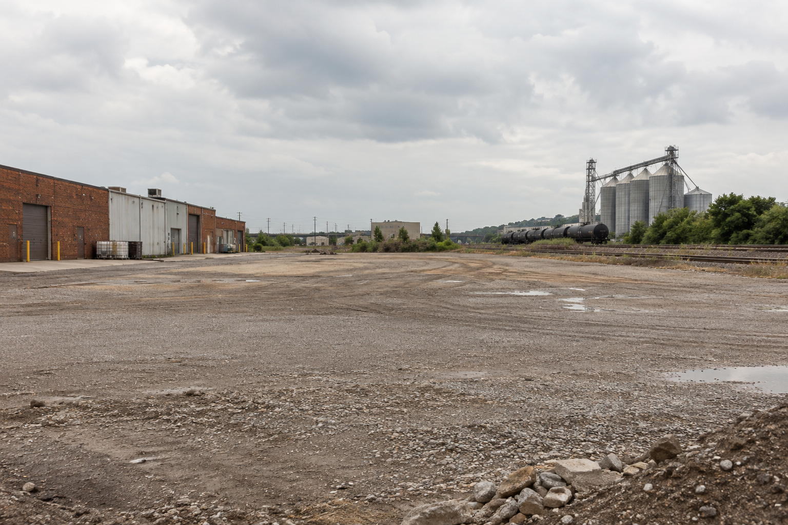 Cleared industrial site for Middle West Spirits' 75,000 sq ft distillery expansion in Columbus, Ohio